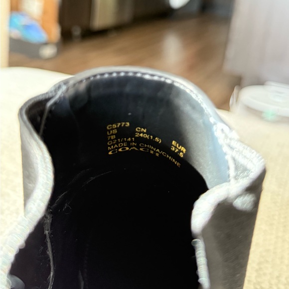 Coach Leather Chelsea Boot with Gold Studded Detail - Picture 8 of 8